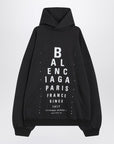 Balenciaga Optical black washed oversized hoodie