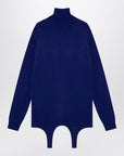 Saint Laurent Electric blue turtleneck with garter