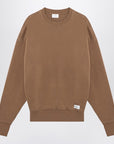 Saint Laurent Caramel coloured plush cotton sweatshirt