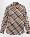 Burberry Check pattern wool blend shirt