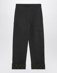 Burberry Black trousers with Check pattern lapels