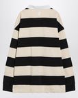 Alexander McQueen Striped Polo Shirt Black/Ivory