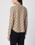 Burberry Beige button-down shirt with Check pattern