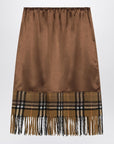 Burberry Satin skirt with Check panel