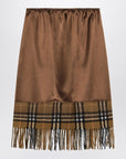 Burberry Satin skirt with Check panel