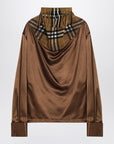 Burberry Satin Shirt with Check Panel