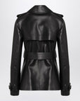 Burberry Short black leather jacket with studs