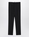 Burberry Classic navy blue wool blend trousers