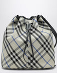 Burberry Medium bucket bag with Lichen-colour Check pattern