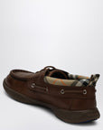 Burberry Brown Loafers with Check Trim