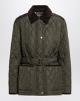 Burberry Dark green quilted nylon jacket