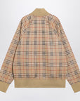 Burberry Beige sweatshirt with Check motif in jacquard
