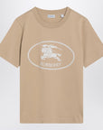 Burberry Light beige T-shirt with Equestrian Knight Design