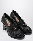 Burberry Cadet black leather loafers with heel