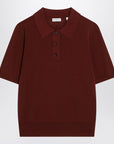 Burberry Bordeaux wool polo shirt