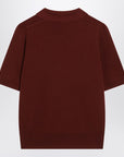 Burberry Bordeaux wool polo shirt
