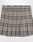 Burberry Grey wool kilt skirt with Check pattern