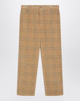 Burberry Sand-coloured check corduroy trousers