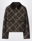 Burberry Cropped quilted nylon jacket with Check pattern
