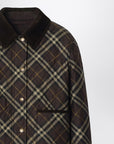 Burberry Cropped quilted nylon jacket with Check pattern