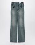 Alexander McQueen Flared jeans with turn-ups at the waist