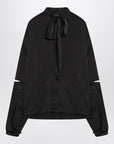 Balenciaga Black satin blouse with bow