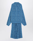 Balenciaga Midi dress with bow and blue print