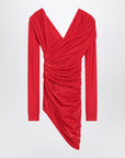 Balenciaga Draped mini dress in red jersey