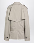 Balenciaga Beige cropped trench coat in cotton twill