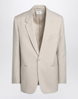 Saint Laurent Light beige single-breasted wool jacket