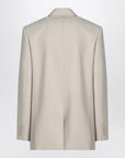 Saint Laurent Light beige single-breasted wool jacket