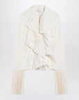 Alexander McQueen Ivory pleated blouse