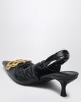 Balenciaga Monaco black slingback with logo