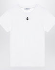 Alexander McQueen White T-shirt with Skull embroidery