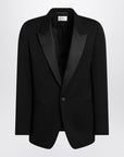 Saint Laurent Black grain de poudre tuxedo jacket