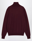 Saint Laurent Burgundy turtleneck sweater in wool