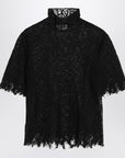 Alexander McQueen Black spiderweb lace top