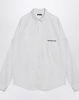 Balenciaga White Uniform Merch button-down shirt