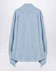 Balenciaga Light blue striped shirt with knotted cuffs