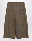 Saint Laurent Checked wool culotte skirt