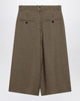 Saint Laurent Checked wool culotte skirt