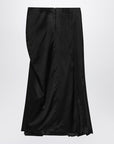 Balenciaga Draped black skirt in cupro twill