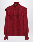 Saint Laurent Red damask silk shirt