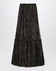 Saint Laurent Ruffled skirt with Paisley print