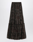 Saint Laurent Ruffled skirt with Paisley print
