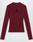 Balenciaga Ribbed burgundy Nano BB sweater