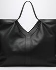 Saint Laurent Maxi Y tote bag black pebbled leather