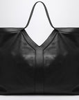 Saint Laurent Maxi Y tote bag black pebbled leather
