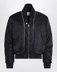 Alexander McQueen Black nylon zip bomber