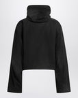 Balenciaga Cropped jacket with hood in black